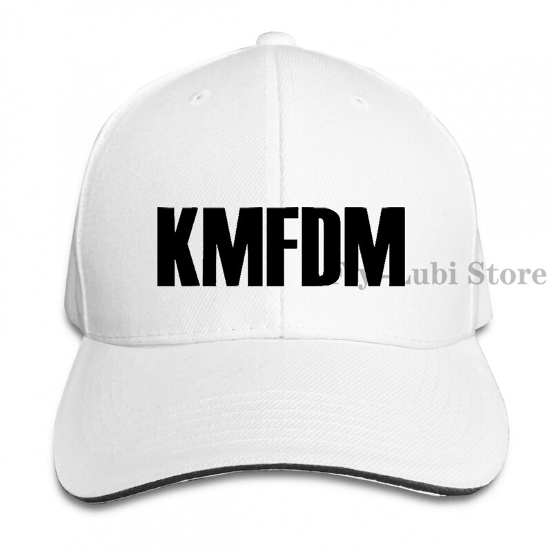 Kmfdm Band Logo Baseball cap men women Trucker Hats adjustable cap: 1-White