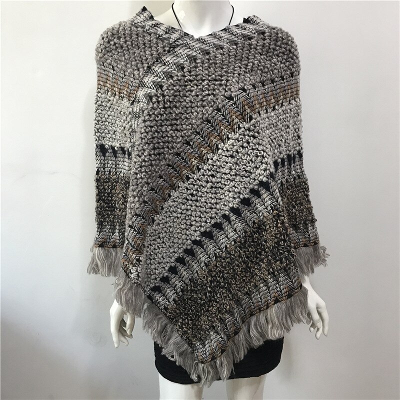 Efterår vinter kvinde sweater europæisk stil kvinde kappe trøje juletrøjer til kvinder: Grå
