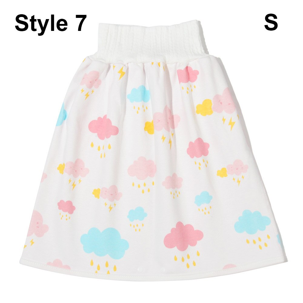 Couche-culotte pour enfants jupe coton bébé Urine Pad -né formation Nappy Anti-mouillage toilette formation pantalon imperméable réutilisable bébé: S Style 7