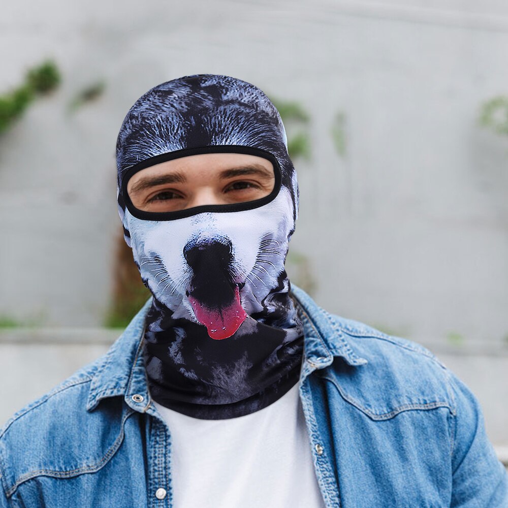 3d djur katt hund cykel hattar balaclava halloween snowboard vintervärmare vindtät hjälm liner helmask för män kvinnor