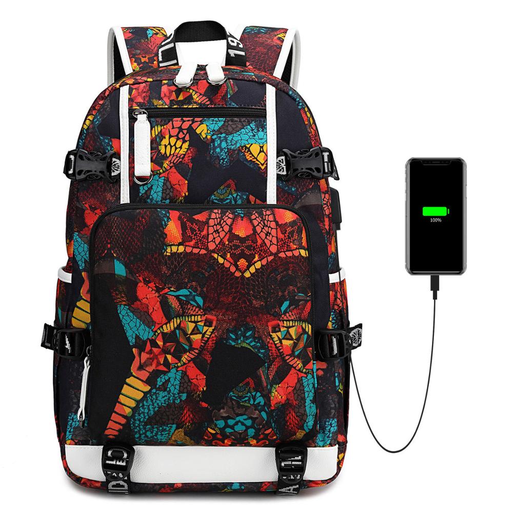 Custome Diy Printed Pcitures USB Travel Backpack for Teenagers School Bags Laptop Waterproof USB Charg Mochila Feminina Travel