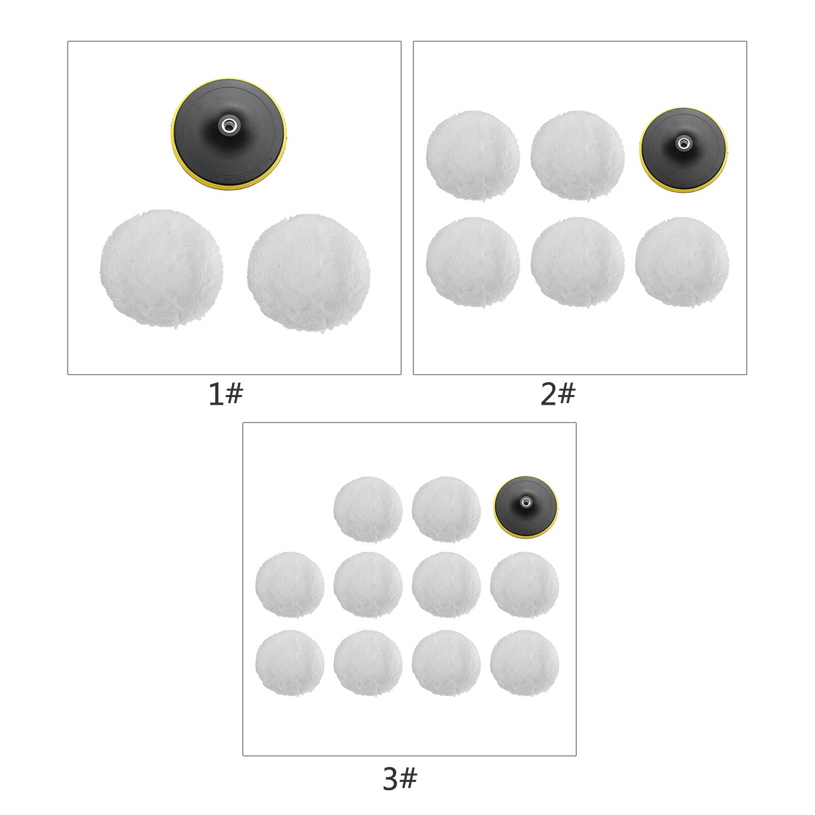 7'' Polisher/Buffer Car Goods Soft Wool Bonnet & Pad with Hook & Loop for Polishing/Buffing