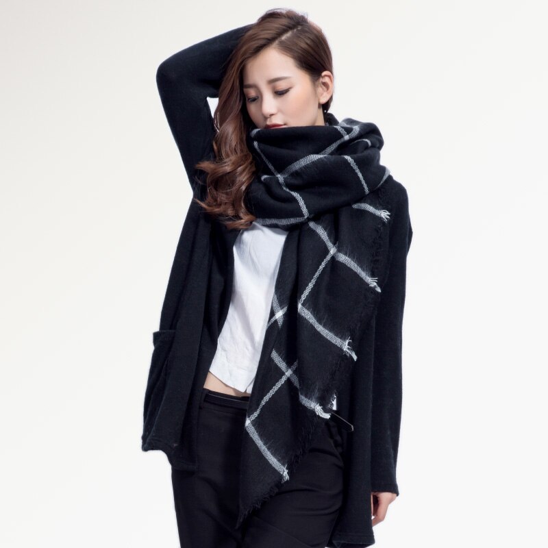[VIANOSI] plaid sjaal vrouwen Thicken Zachte Winter sjaal Mode Sjaals DS033