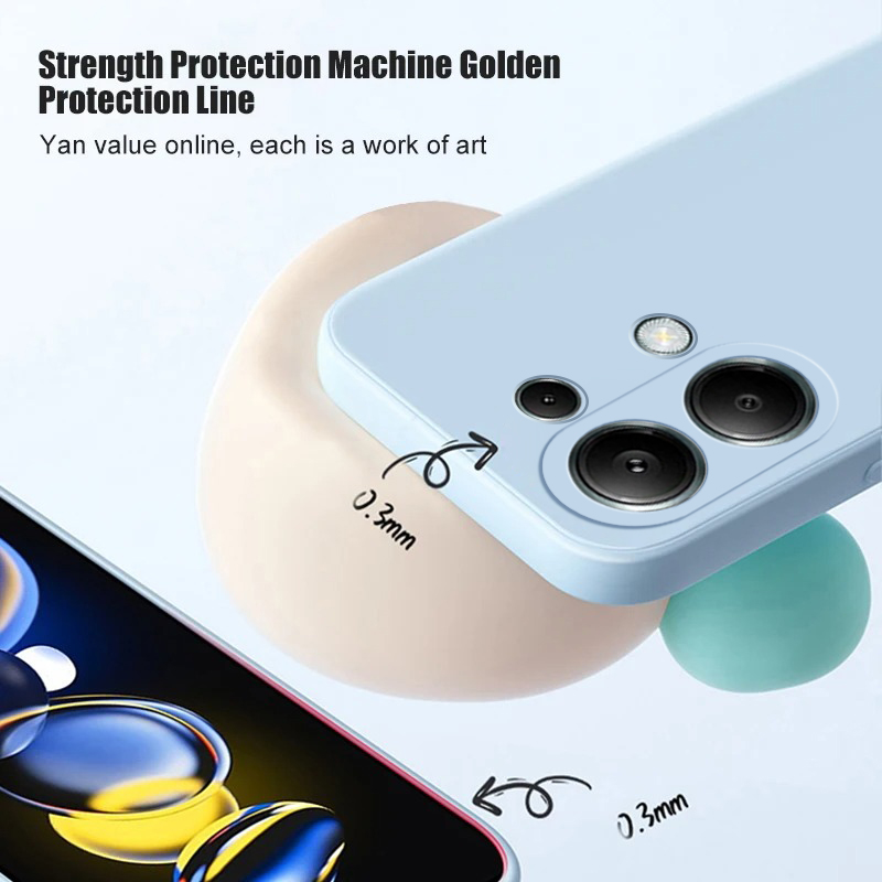 Funda de teléfono Redmi Note 13 Pro, carcasa de silicona líquida cuadrada de lujo para Xiaomi Redmi Note 13, Note 13 Pro, Note 13pro Plus, 5G