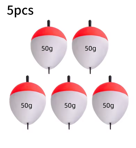 Boya de Flotador de pesca de espuma, barra de luz para aparejos de pesca, 0,8g-60g, 5 unids/lote: floating-50g-5pcs