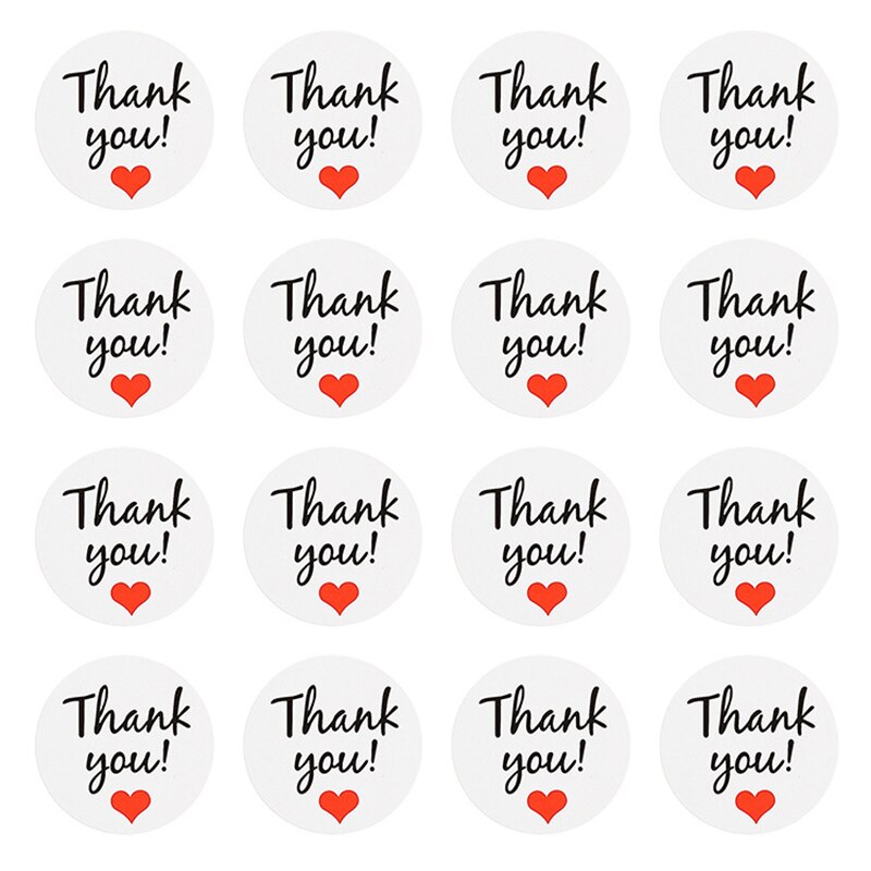 60pcs Transparent Sticker Adhesive Thank You Seal Labels Round PVC Box Sticker Letter Sticker Home Decoration Supplies