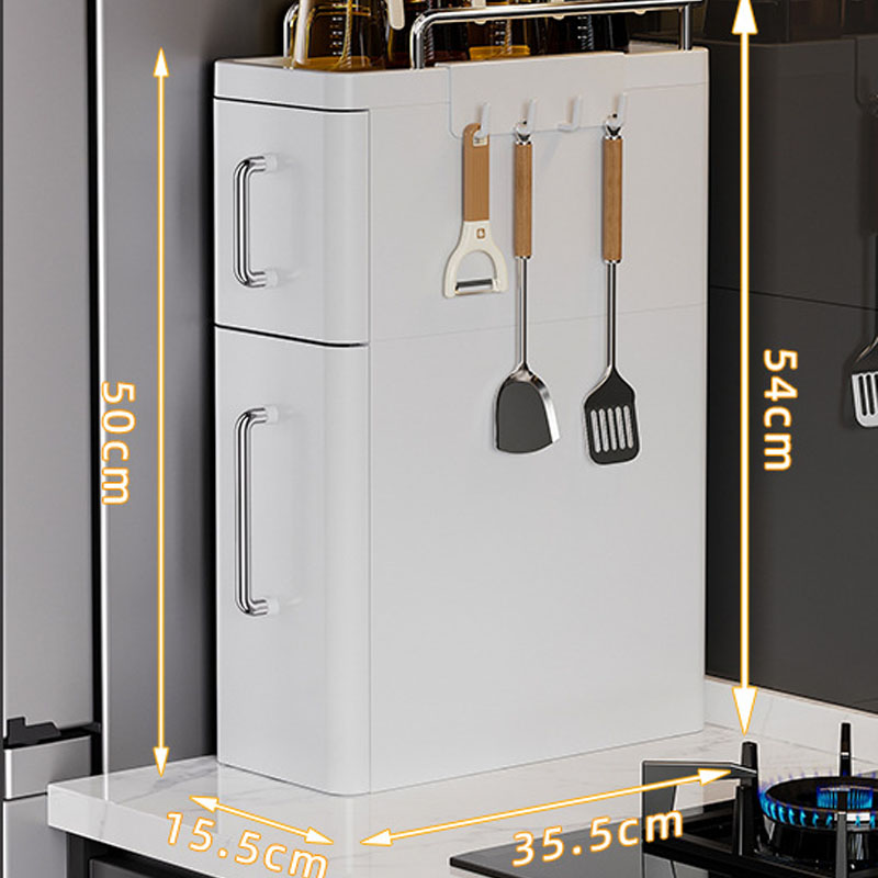 Rack de especiarias removível, multifuncional, organizador de temperos doméstico para bancada de cozinha doméstica, armários estreitos, armário de especiarias: Luz amarela