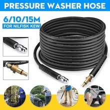 6m/10m/15m High Pressure Washer Water Cleaning Hose Pipe Cord Pressure Washer Sewer Drain Car Cleaner Water Hose for Nilfisk Kew