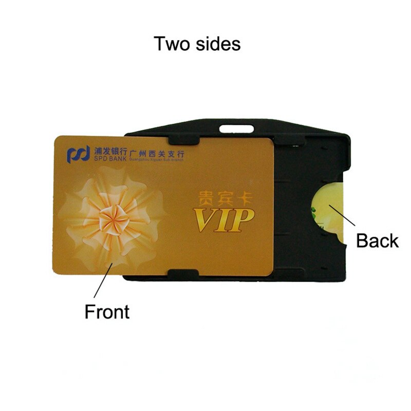 Pp Plastic Id Identification Card Holder Both Sides Of The Card Horizontal And Vertical Bidirectional Dual-Purpose Card Housin