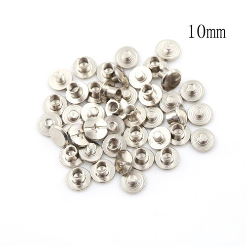10PCS/lot Silver Nickel Plating Nickel Binding Chicago Screws Nail Rivets Photo Album Leather Craft 5x6mm: M5x10mm
