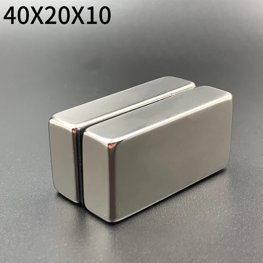 1psc Neodymium Magneet 40X20X10 N35 Vierkante Super Sterke Sterke Permanente Magneet Blok Zeldzame Aarde Magneet 40*20*10