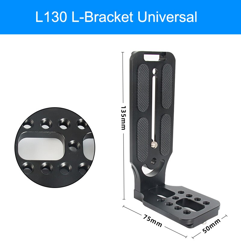 Selens L-Bracket Camera Grip For Sony A7M3 A7R4 For Nikon Z6 Z7 CamFi Universal Extendable Aluminum Alloy L Type Camera Cage Rig: Universal L130