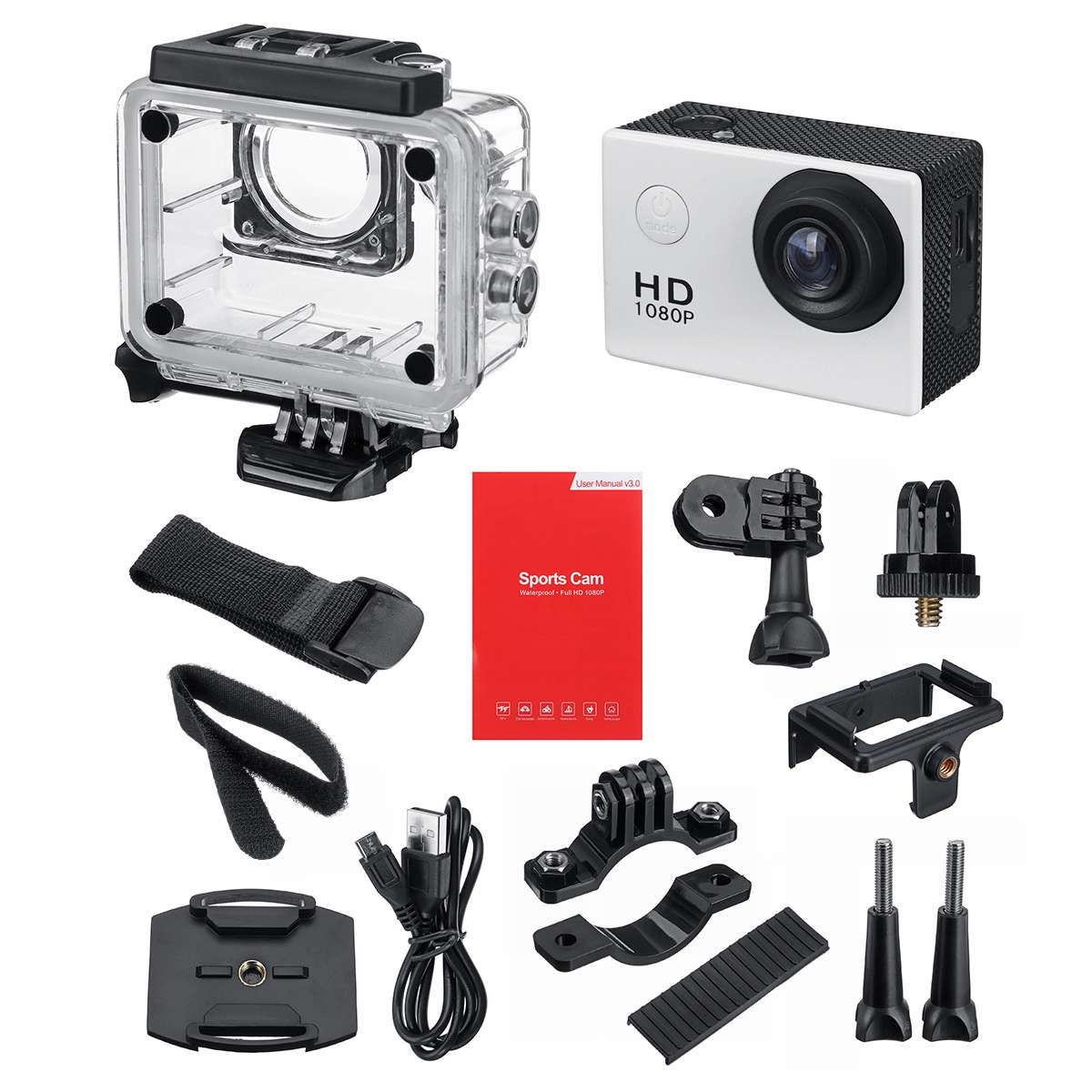 Sj4000 caméra 1080P 4K 2.0 ''étanche enregistreur LCD écran extérieur ski conduite Sport DV caméscope 2.0 pouces écran LCD