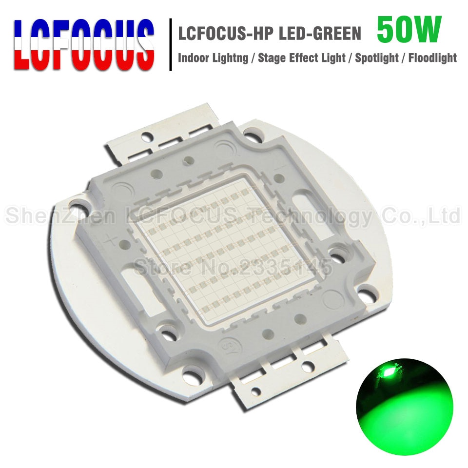 High Power LED Chip 50 W Groene 520-525nm Diode COB Voor DIY 50 100 150 200 300 W Watt Outdoor Landschap verlichting