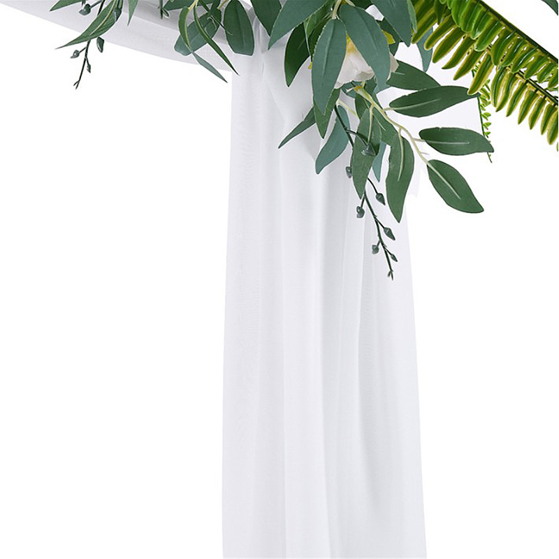 Wedding Arch Drapping Fabric Party Supplies Chiffon Fabric Drapes Backdrop Curtain Drapery Ceremony Reception Hanging Decor: white