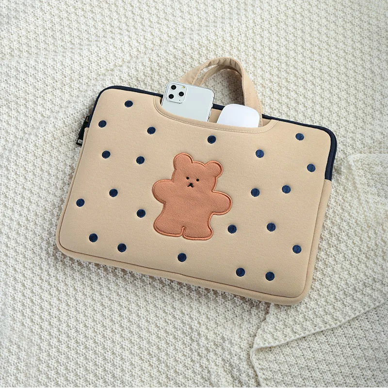 Cute Laptop Handbag For Ipad Pro11 Macbook Air 13.6 15.3 Pro13.3 14 16 Xiaomi Lenovo 15.6 Inch Shockproof Notebook Pouch