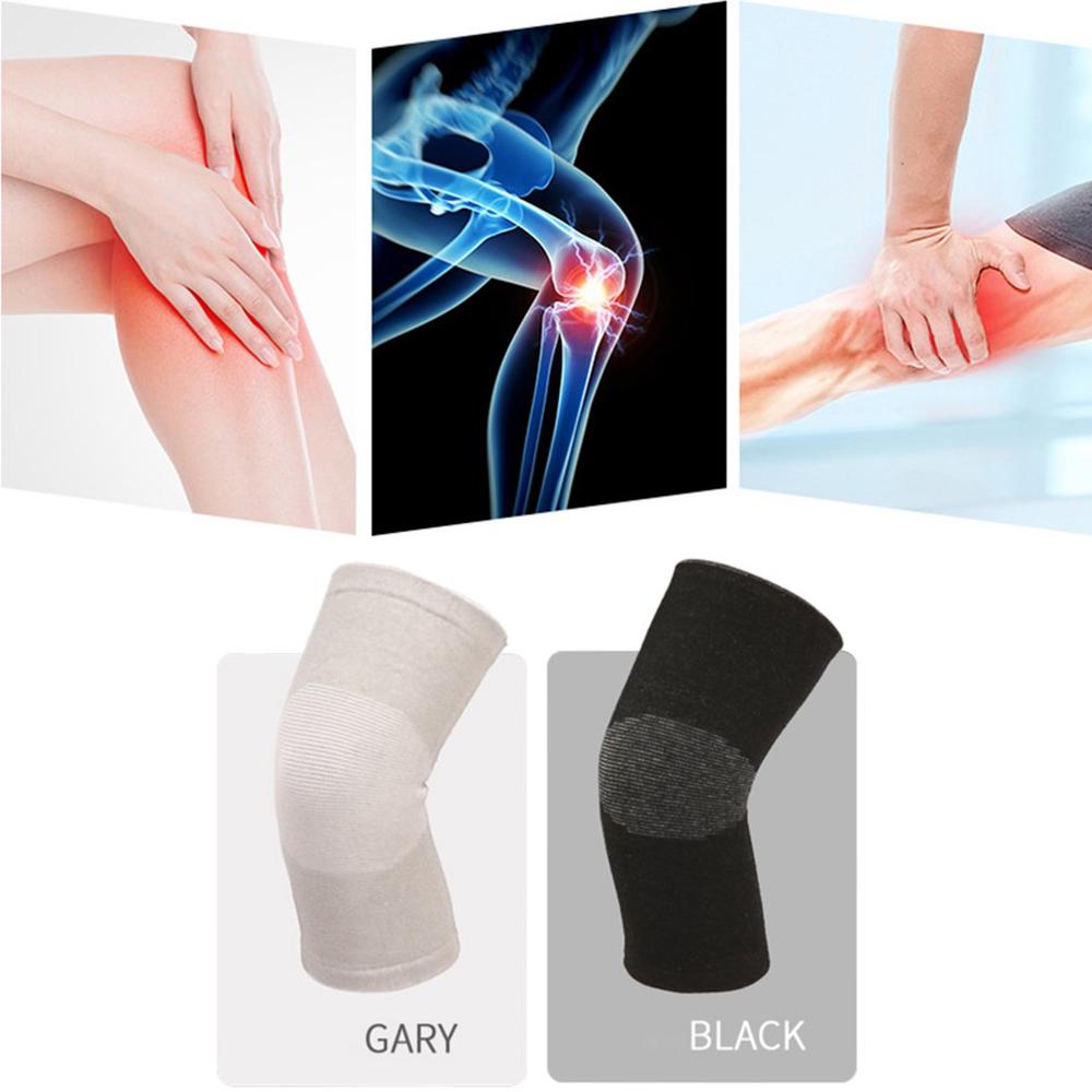 Kneepad Knitted Bamboo Charcoal Four Side Bounce Fitness Exercise Running Middle Aged Keep Warm Knee Pad