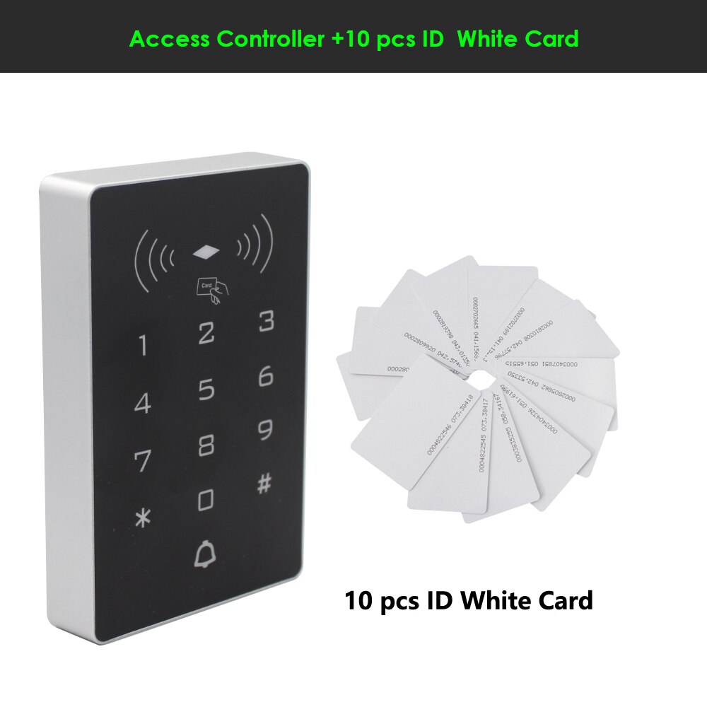 2000 user Standalone Access Controller 125KHz Proximity Card Access Control Keypad RFID Wiegand 26 Access Control System: K8  and 10 card