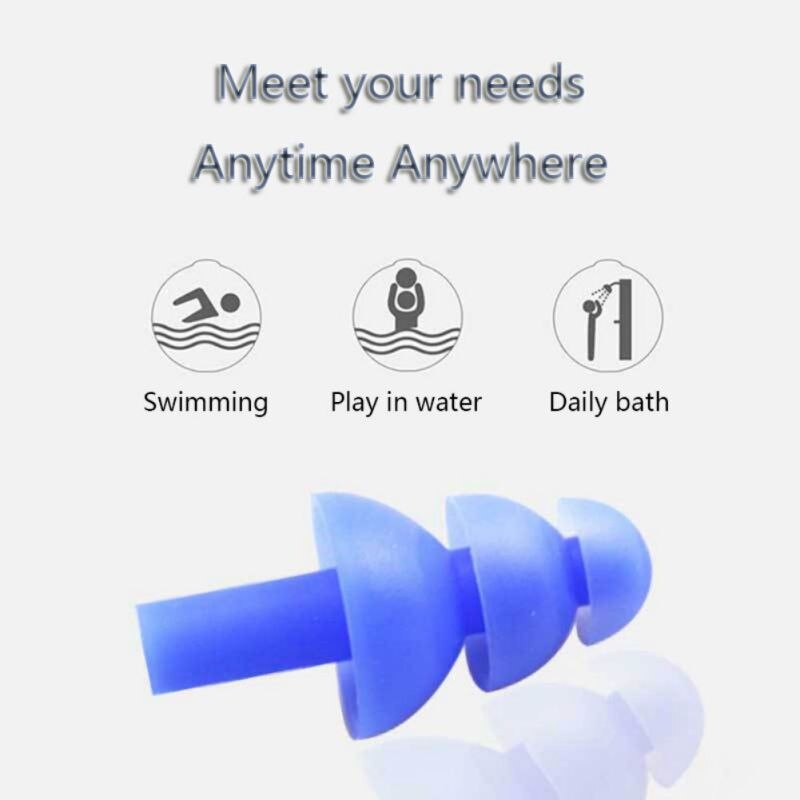 Spiraal Zwemmen Oordopjes Voor Zwemmen Douchen Volwassen Grootte Waterdichte Siliconen Oordopjes Zwemmen Oordopjes