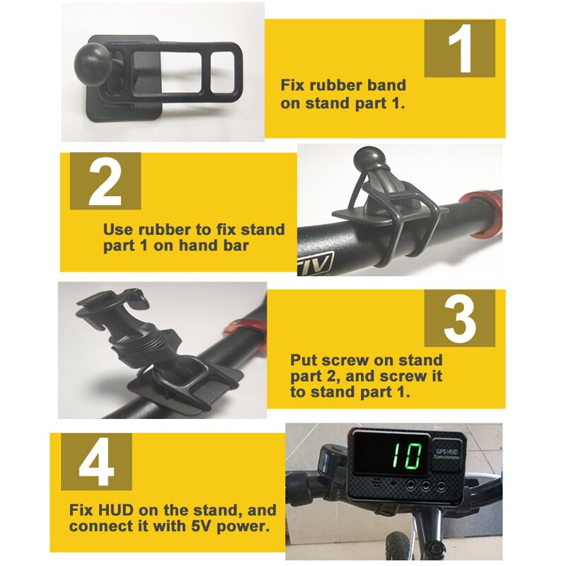 Universele Gps Snelheidsmeter Hud Heads Up Digitale Display Rijden Snelheid Berekening Display Voor Alle Voertuigen 30-60mA 5V 3.0Inch