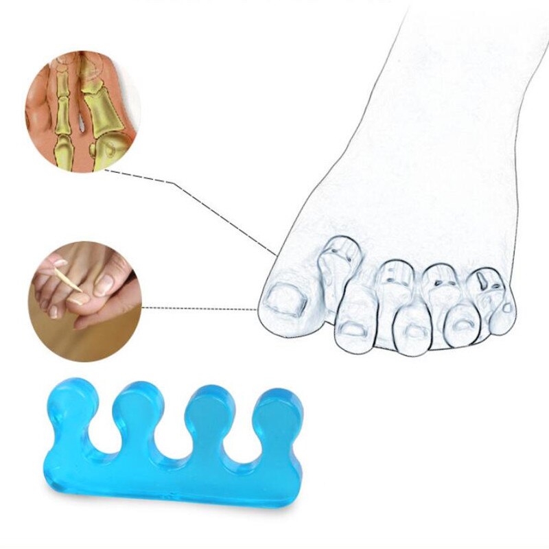 2 Stücke Weiche Silikon Manikübetreffend Pedikübetreffend NäGel Finger Separator Korrektur flexibel Finger Zehen Abstandshalter Trennung Glätteisen Werkzeug