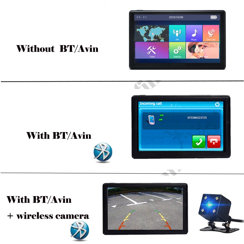 Anfilite 7 inch capacitief scherm vrachtwagen gps navigator  ce 6.0 256m 8gb bluetooth avin 800 mhz voertuig auto gps 3d navigatie