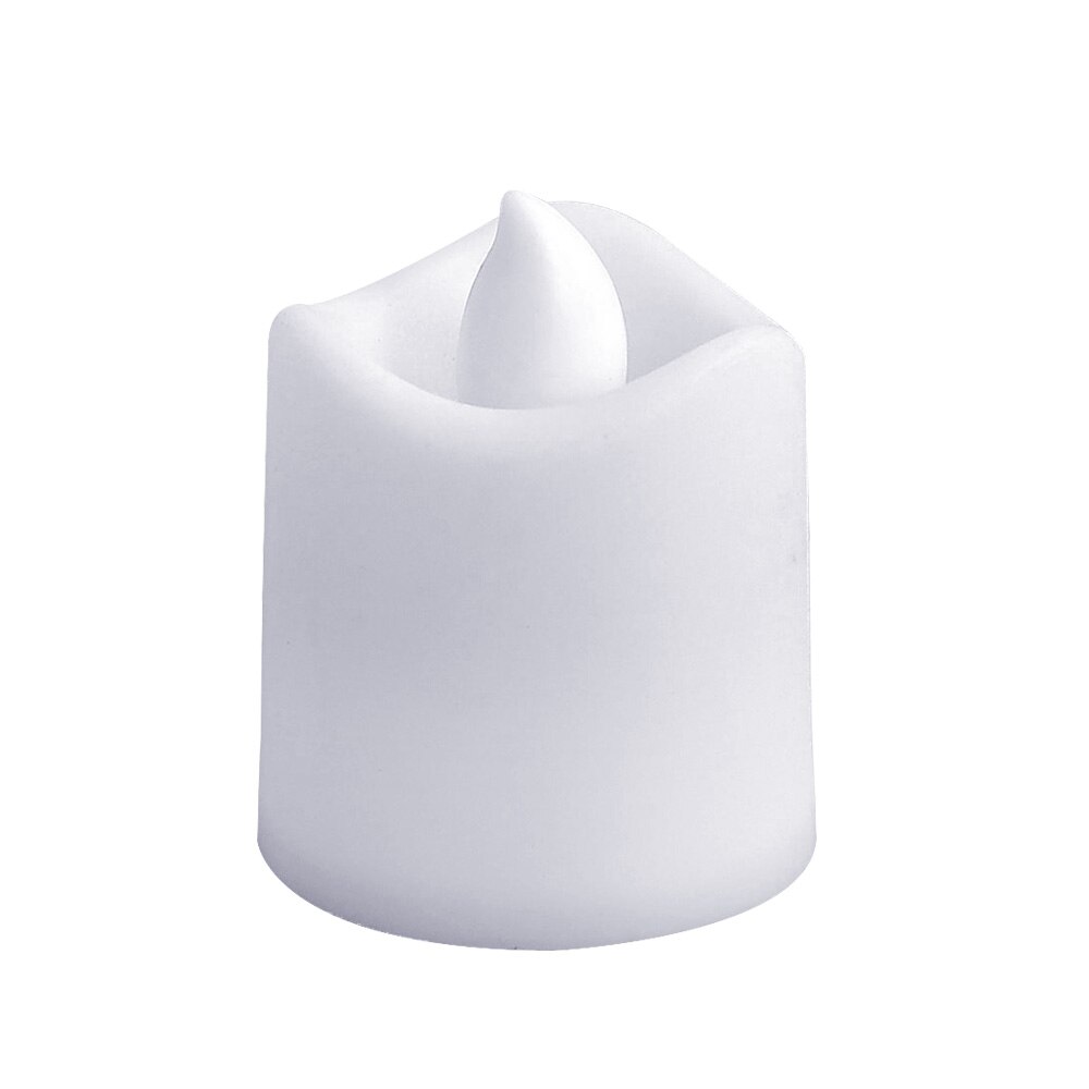 LED Tealight Candles Lamp Candles Light Votive Romantic Home Wedding Decor 7 Styles 3 Size Battery Best Smokeless: E1 White shell
