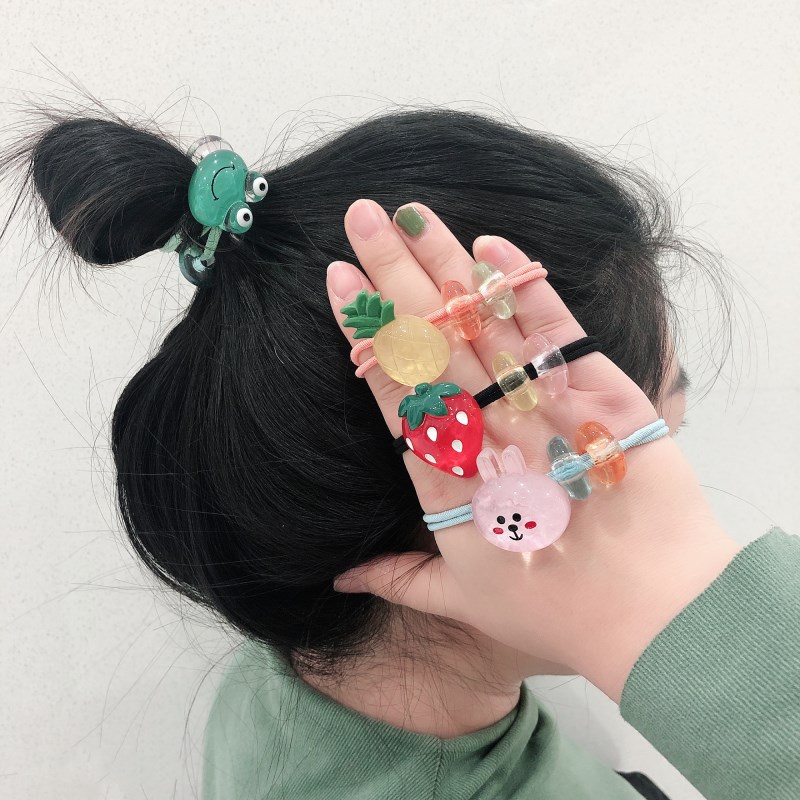Koreaanse Stijl Meisje Fruit Haar Band Haar Touw Baby Leuke Haar Touw Netto Rode Stropdas Hoofd Haarband Mori Serie eenvoudige Hoofdtooi