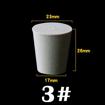 1pc 000#-14# White Solid Conical Rubber Stopper Blanking Plugs Tank Pipe Tapered Plug Seal End Cover Caps: Model-3