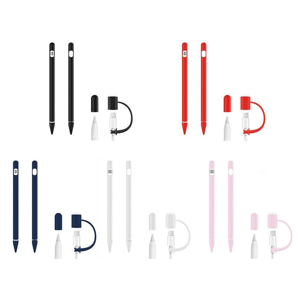 De silicona de colores Compatible para Apple lápiz 1st caso Compatible para iPad Tablet Touch Pen Stylus manga Protector de la piel