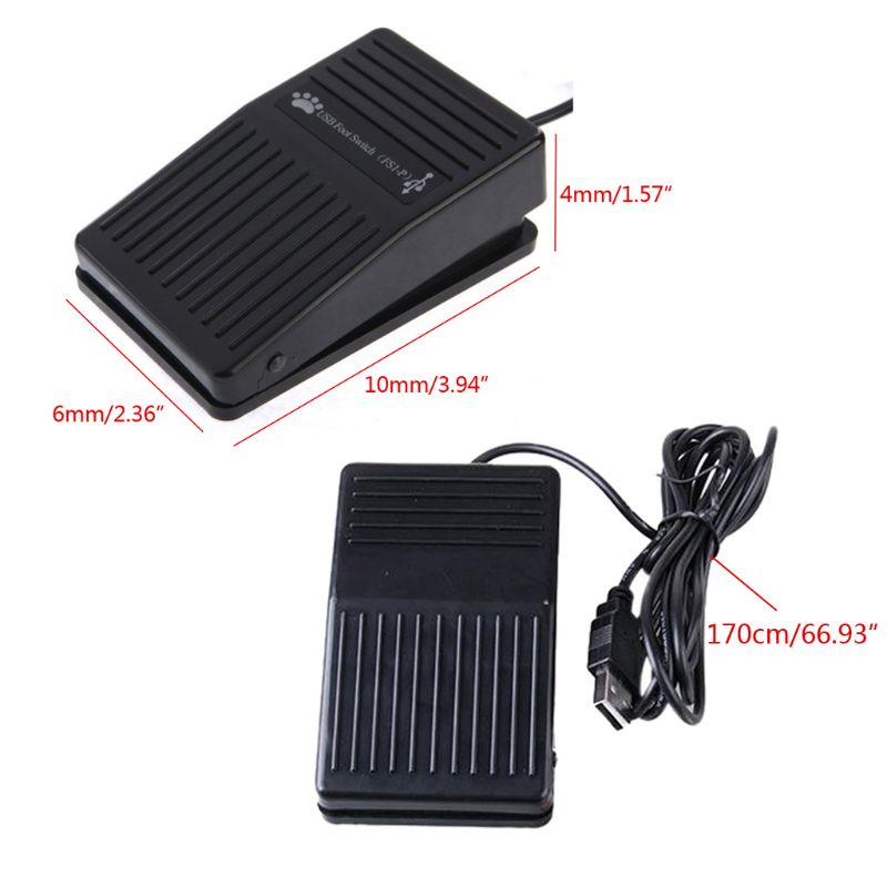 USB Fuß Schalter Tastatur Pedal für HID PC Computer USB Action Schalter Control Pre-Programm Schlüssel Funktionen Maus PC spiel