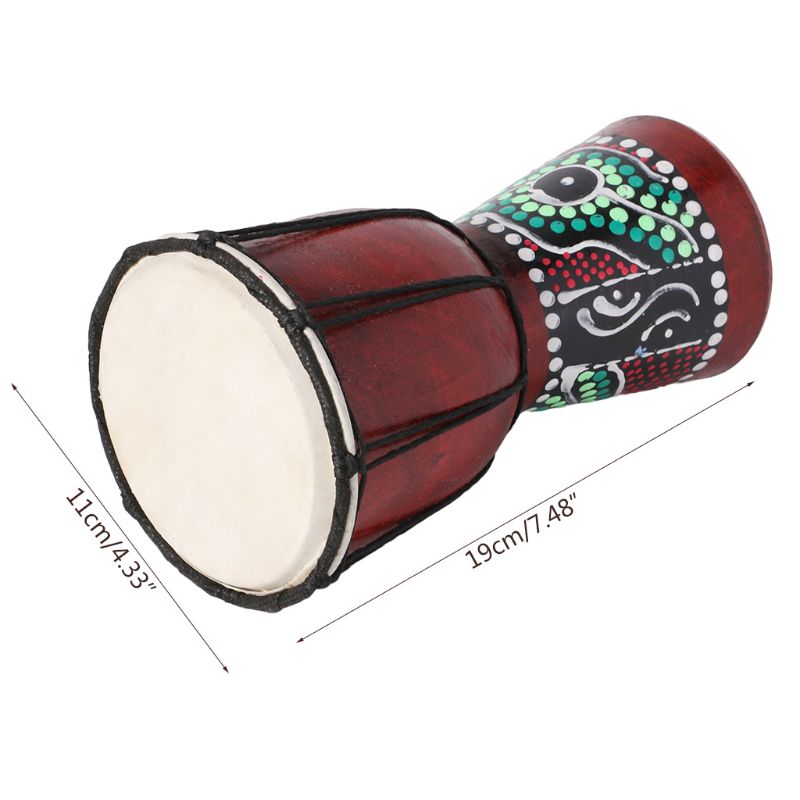 Tambor Djembe africano de 4 pulgadas, instrumento Musical de buen sonido de madera Bongo E56D