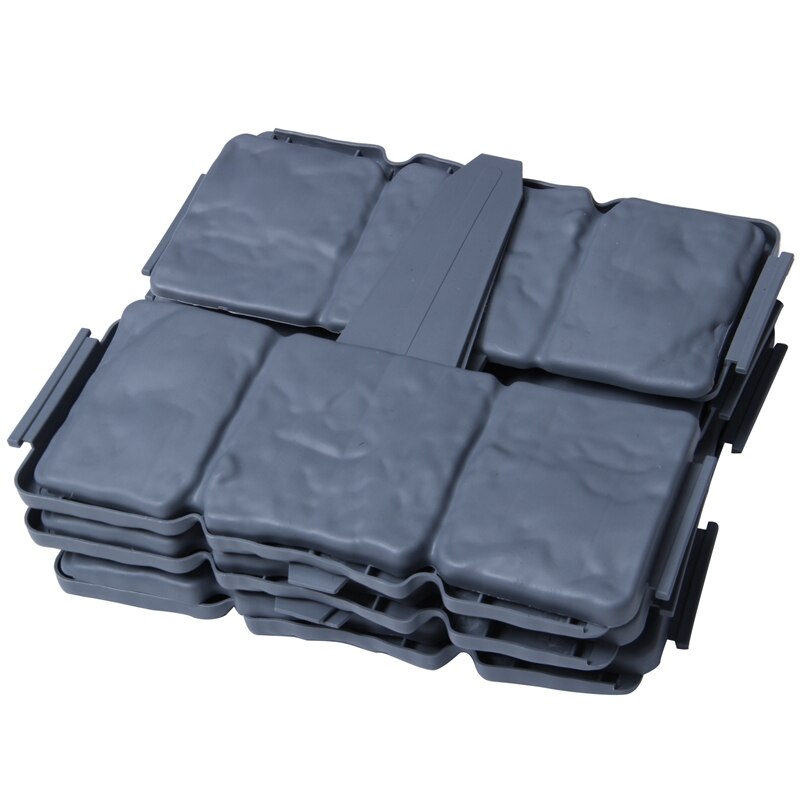 12Pc Grey Garden Fence Edging Cobbled Stone Effect Plastic Lawn Edging Plant Border Decorations Flower Bed Border: Default Title