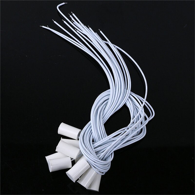10 Pair Wired Door Window Sensor Recessed Magnetic Contacts Security Reed Switch Alarm For Home Security Alarm White
