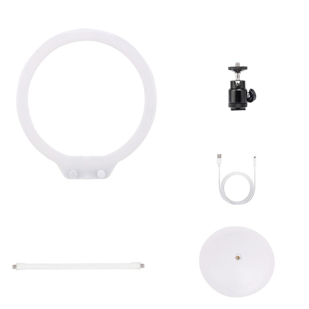 Tischringleuchte mit 3200k-5500k 128 leds, fotolampe mit kugelgelenk für make-up, fotostudio und videoaufnahmen