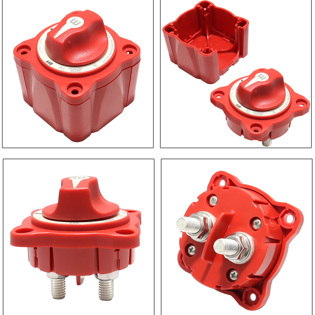 M Series Battery Disconnect Switch, 100A-300A Marine Single Circuit Battery Shut Off Switch, 48V Power Kill Switch Isolator