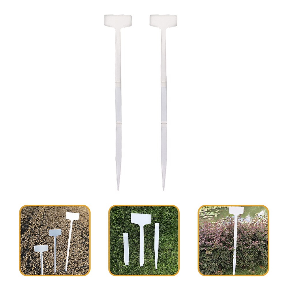2Pcs Plant Classification Signs Plastic Plant Labels Plant Identification Ground Stake: Default Title