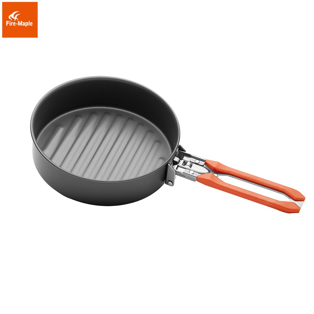 Fire Maple Feast 1 Outdoor Camping Hiking Cookware Backpacking Cooking Picnic Pot Pan Set Foldable Handle 1-2 Persons FMC-F1