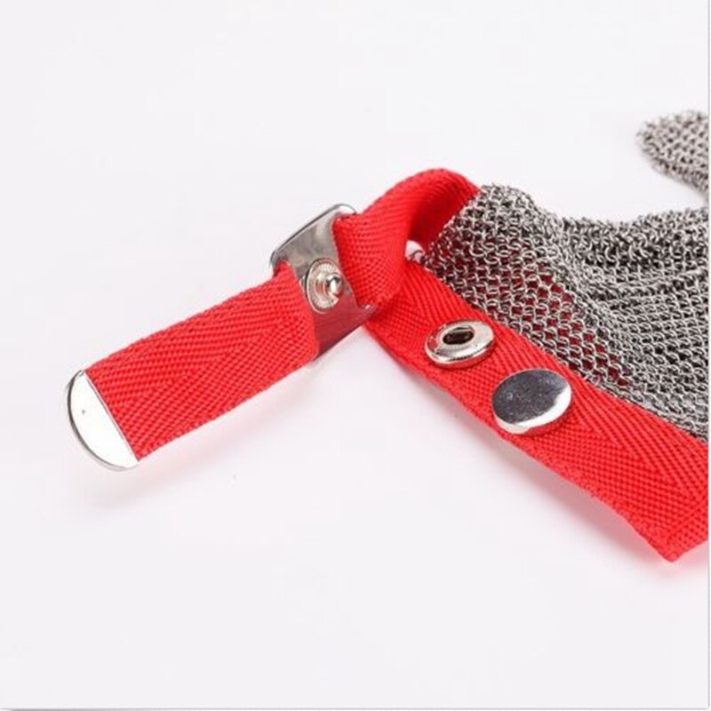 Protective Glove 304 Stainless Steel Chain Glove For Wood Processing Meat Processing Kitchen Use Crayfish Gloves (M)