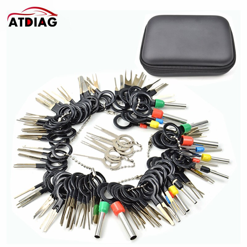 100Pcs Car Terminal Removal Kit Wiring Crimp Connector Pin Extractor Puller Terminal Ejector Plug Repair Pin Tool