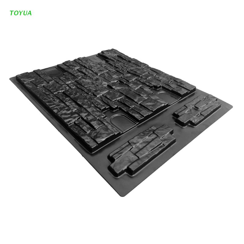 Moldes de hormigón para pared de casa y jardín, 1XCC, molde de piedra para ladrillos de cemento, sellos de hormigón verticales Retro