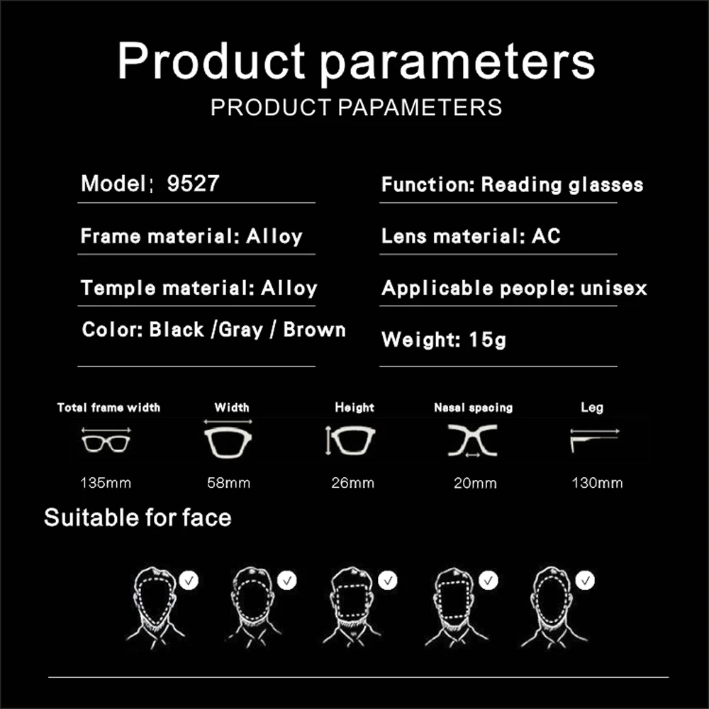 Leser Lesebrille Klapp Regeln für Männer Presbyopie Brille Frauen Weibliche Rahmen Brillen Damen 2,0