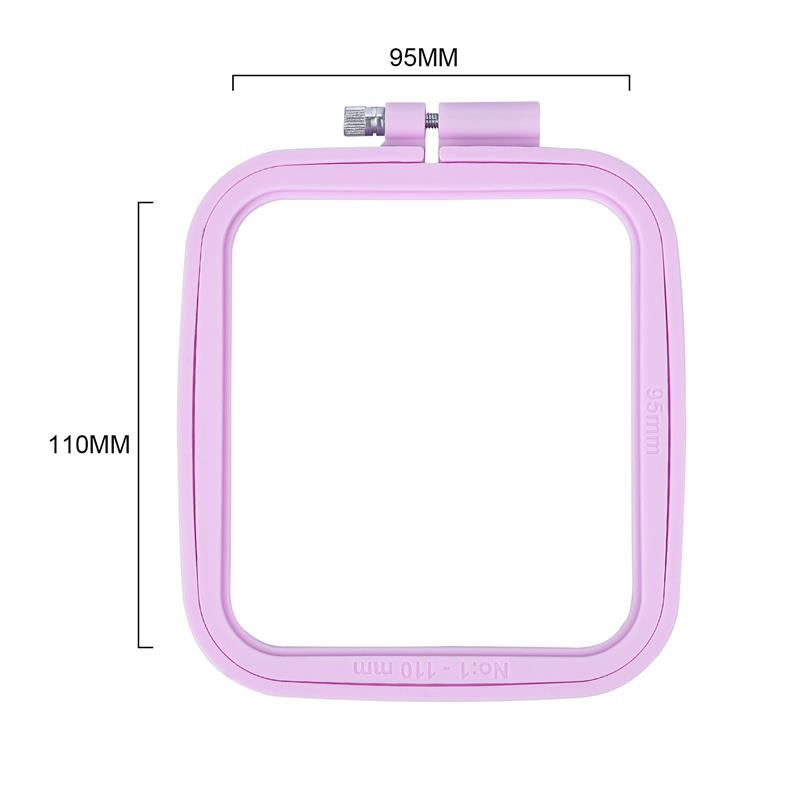 Herramienta de costura, conjunto de marco de aros de bordado de Color madera ovalado redondo, anillos de aro de bordado de plástico para manualidades con aguja de punto de cruz DIY