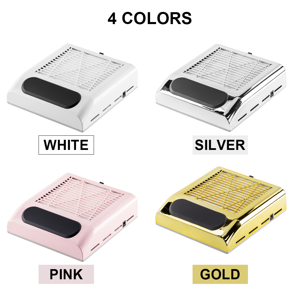 Coletor de pó para unhas, máquina de manicure, ferramentas, forte potência, aspirador de pó com filtro, extrator de unhas, ventilador, ferramenta para arte em unhas