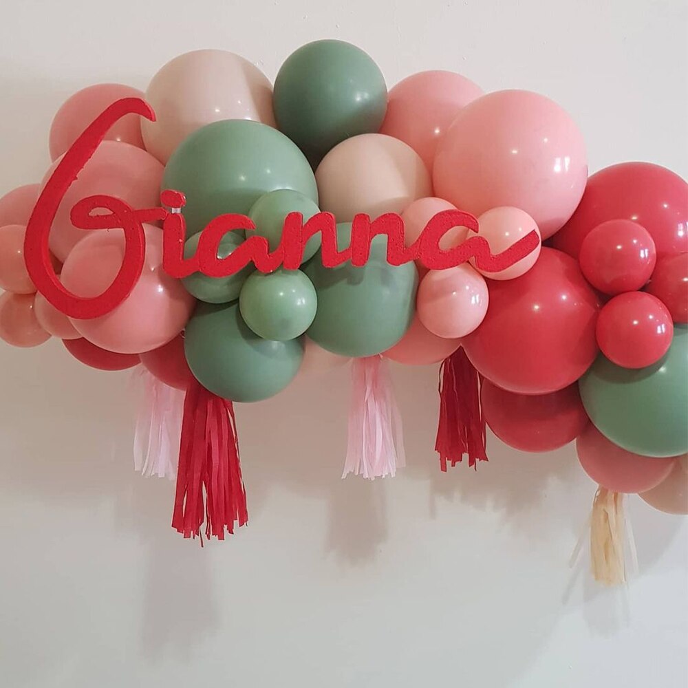 1set Strawberry Theme Aluminum Film Balloon 32Inch Red Number Balloons Garland Kit for Girl 1st Birthday Party Decroation Globos