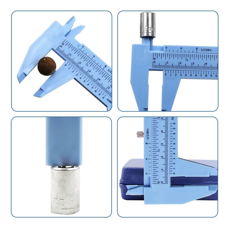 1pcs 0-150mm double rule scale plastic Vernier caliper gauge Sliding Ruler Jewelry Measuring Tool
