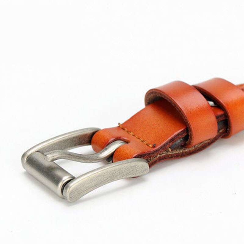 Ladies belt Korean leather simple and versatile casual hollow thin belt female student jeans belt