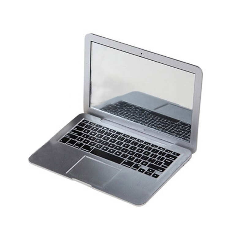 Portable Little Mini Mac Makeup Mirror for Apple Notebook Macbook Shape Air Apple Computer Portable Mirror: Silver