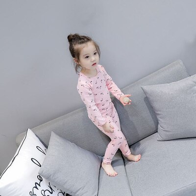 Kevät syksy lasten pyjamasetit tytöille vaatesetit vauvojen pojille yöpuvut pyjamat vaatteet puku lasten taaperoille koti