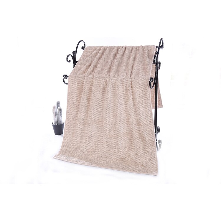 Bbset ananas rooster badhanddoek absorberende handdoek zachte stranddouche handdoek zachte volwassen badkamer snel drogende badhanddoek 70*140cm: Khaki